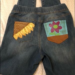 Hand painted Rockstar jeggings, size 10